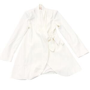 Showpo Off White Cream Side Wrap Dress Size 8
